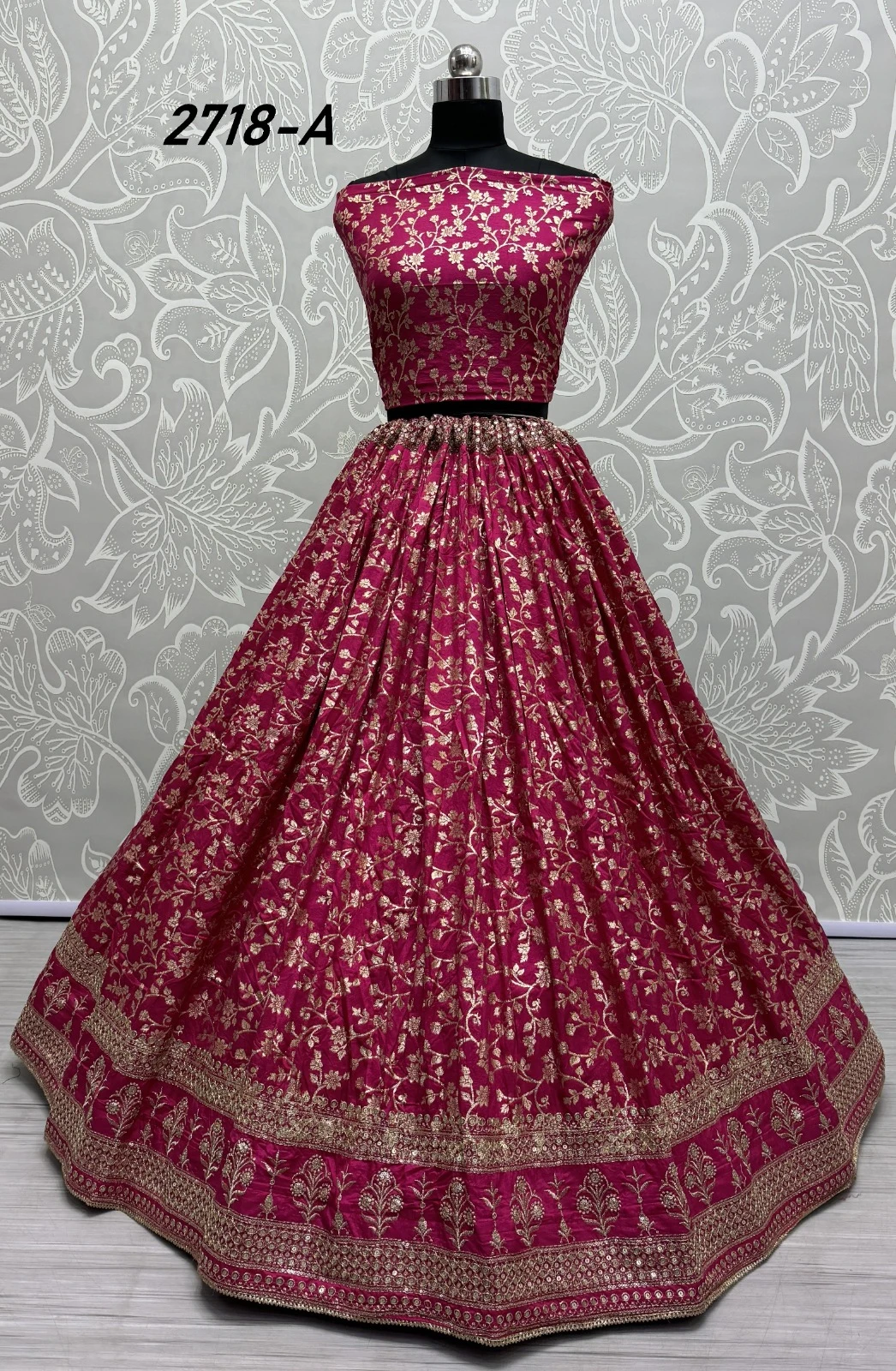 Anjani Art 2718A & 2718B Rimzim Viscose Wholesale Lehenga Catalog — Wholesale Lehenga, MPA wholesale from Surat - Gallery Image 3